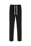 Palm Angels Black Pxp Washed Palm Chino Trousers In Black