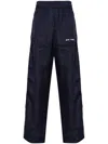 Palm Angels Men Logo Track Pants In Blue
