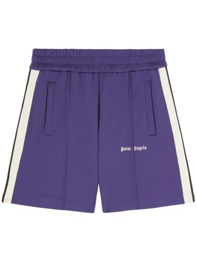 Palm Angels Navy Classic Logo Track Shorts In Blue