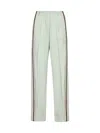 Palm Angels Trousers In Mint Off