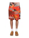 Palm Angels Cargo Bermuda Shorts In Multicolour
