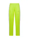 Palm Angels Logo Embroidered Side Stripe Detailed Track Pants In Yellow Fluo