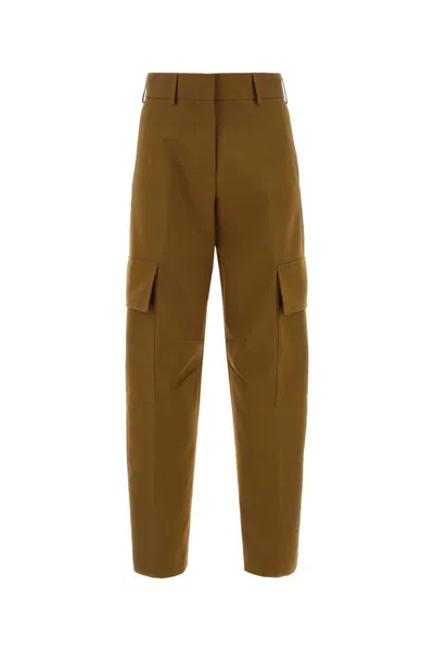 Palm Angels Tapered Cargo Trousers In Brown