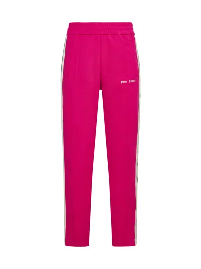 Palm Angels Pants In Fuchsia Fluo Off White