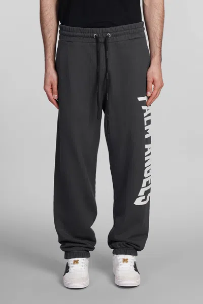 Palm Angels Grey City Washed-effect Track Pants In Gray