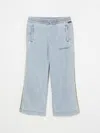 Palm Angels Cotton Chambray Sweatpants In Denim