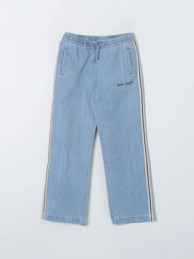 Palm Angels 裤子  Kids 儿童 颜色 牛仔布 In Denim