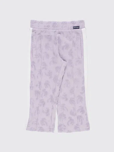 Palm Angels Babies' Cotton Pants In Violet