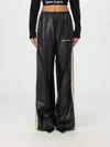 Palm Angels Jogger Black Polyester Blend Pants In Schwarz