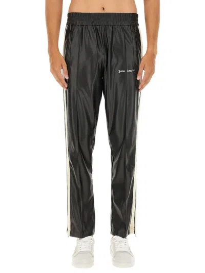 Palm Angels Pants With Logo In Black