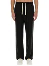Palm Angels Elastic Waist Chino Trousers Pockets In Black
