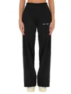Palm Angels Loose-fit Black Trousers With Contrasting Side Stripes