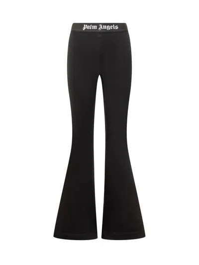 Palm Angels Trousers With Logo In Black