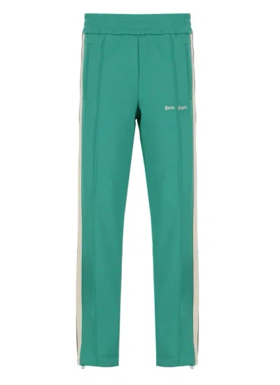Palm Angels Pants With Logo In Green