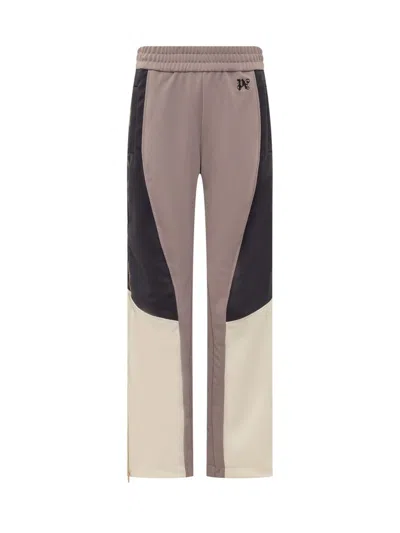 Palm Angels Logo Embroidered Colour-blocked Track Pants In Multi