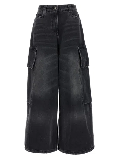 Palm Angels Parachute Cargo Pants In Black