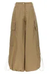 Palm Angels Women's Parachute Pants In Brown