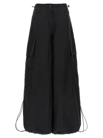 Palm Angels Nylon Parachute Cargo Pants In Black