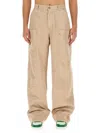 Palm Angels Men's Parachute Pants | Size 48 | Pmcf025 In Neutrals