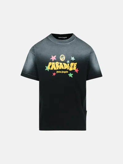 Palm Angels 'paradise' Black Cotton T-shirt