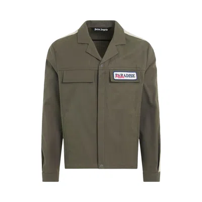 Pre-owned Palm Angels Paradise Coach Jacket 'military' | Green | Men's Size S