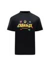 Palm Angels Paradise Print T-shirt In Black