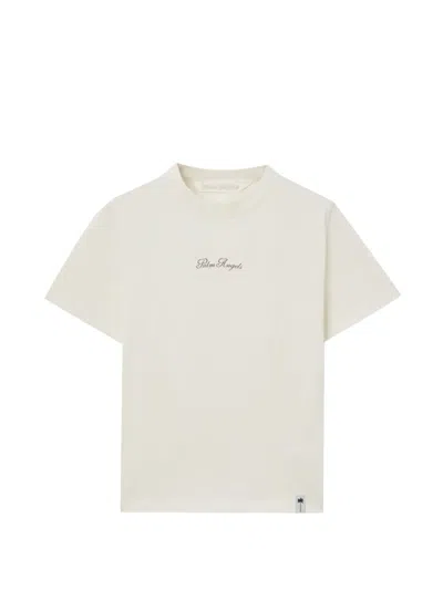 Palm Angels Paradise Logo-print T-shirt In Neutral