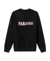Palm Angels Paradise Palm Print Sweatshirt In Black