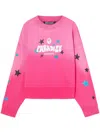 Palm Angels Paradise Palm Sweatshirt In Pink