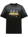 Palm Angels Paradise Print T-shirt In Black