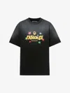 Palm Angels Paradise Print T-shirt In Black