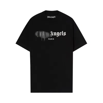 Pre-owned Palm Angels Paris Sprayed Logo T-shirt 'black/black' | Men's Size M