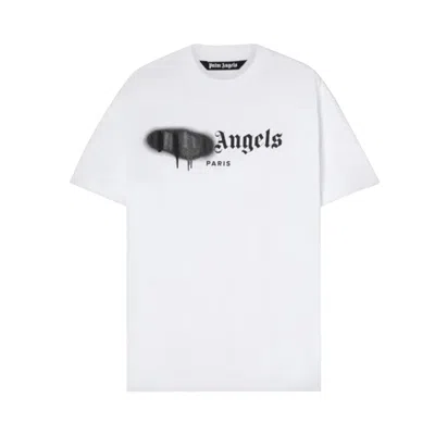 Pre-owned Palm Angels Paris Sprayed Logo T-shirt 'white' | Men's Size Xxs