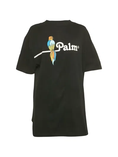 Pre-owned Palm Angels Parrot-print T-shirt In Black