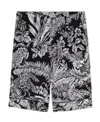 Palm Angels Parrot-print Track Shorts In Black