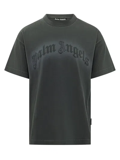 Palm Angels Patch Paint Print Regular-fit T-shirt In Multi