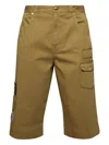 Palm Angels Patch Pocket Shorts In Gold