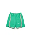 Palm Angels Logo Shorts In Green