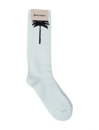 Pre-owned Palm Angels Pattern Crew Socks W/tags In Blue