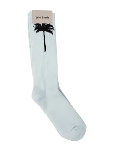 Pre-owned Palm Angels Pattern Crew Socks W/tags In Blue