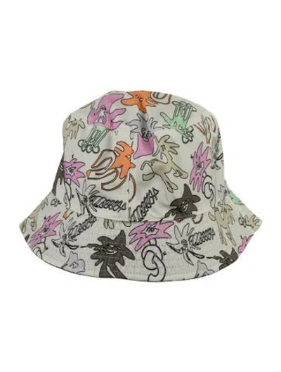 Pre-owned Palm Angels Pattern Print Bucket Hat W/tags In Green