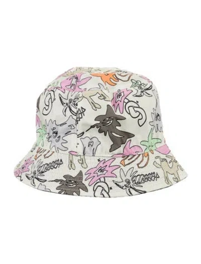 Pre-owned Palm Angels Pattern Print Bucket Hat W/tags In Green