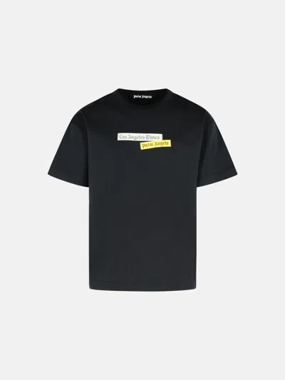 Palm Angels 'paxlatimes' Black Cotton T-shirt