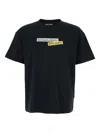 Palm Angels Paxlatimes Black Cotton T-shirt