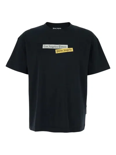 PALM ANGELS PAXLATIMES REGULAR SHORT SLEEVES T-SHIRT,1001360.1A03561