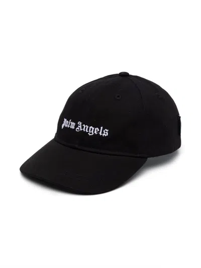 PALM ANGELS LOGO BASEBALL CAP,PBLB002C99FAB001 1001 BLACK WHITE