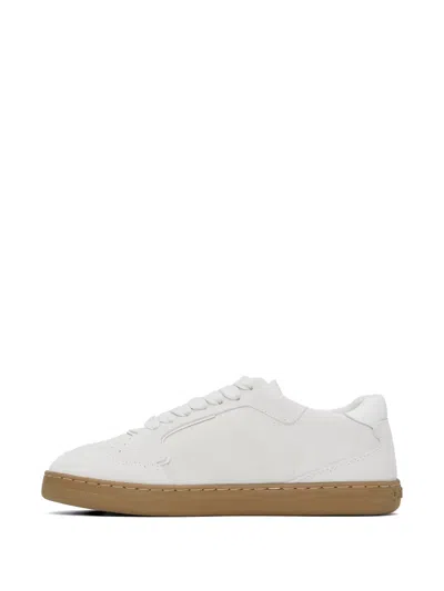 Palm Angels Perforated Palm Tree Sneakers In White