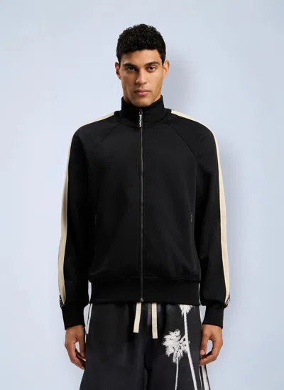 Palm Angels Performance Zip-up Track Jacket In Black