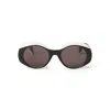 Palm Angels Doyle Round Acetate Sunglasses In 0107 White