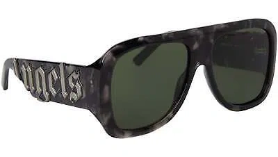 Pre-owned Palm Angels Peri043f23pla0011255 Sonoma Havana Black Green Sunglasses